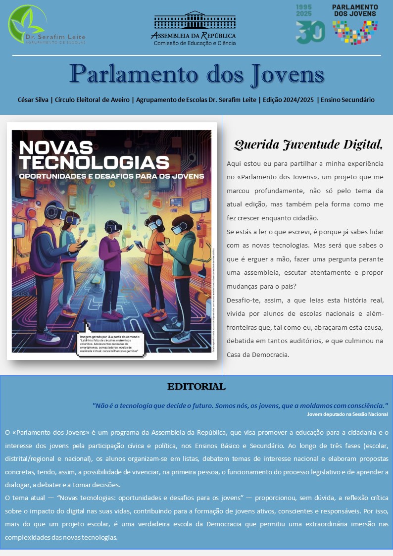 Prémio Reportagem - «Parlamento dos Jovens» (2024'25)